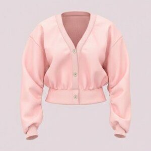 PINK x VS Campus Fleece Cardigan in Pink NWT, L